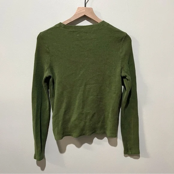 Madewell Elwood Knot Long Sleeve Top Small - Picture 3 of 6